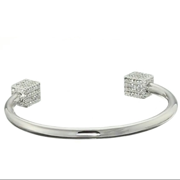 cc skye // silver crystal block party cuff - Picture 5 of 5